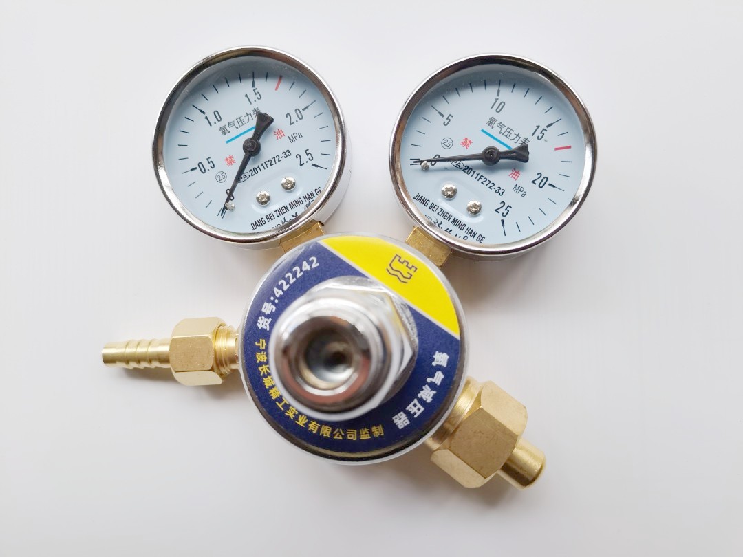 长城精工全铜氧气减压器422242氧气表氧气减压表氧气压力表减压阀