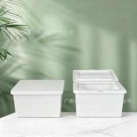 厂家现货定制600g长方形棉片罐翻盖带镊子pp大容量湿敷棉片盒广口
