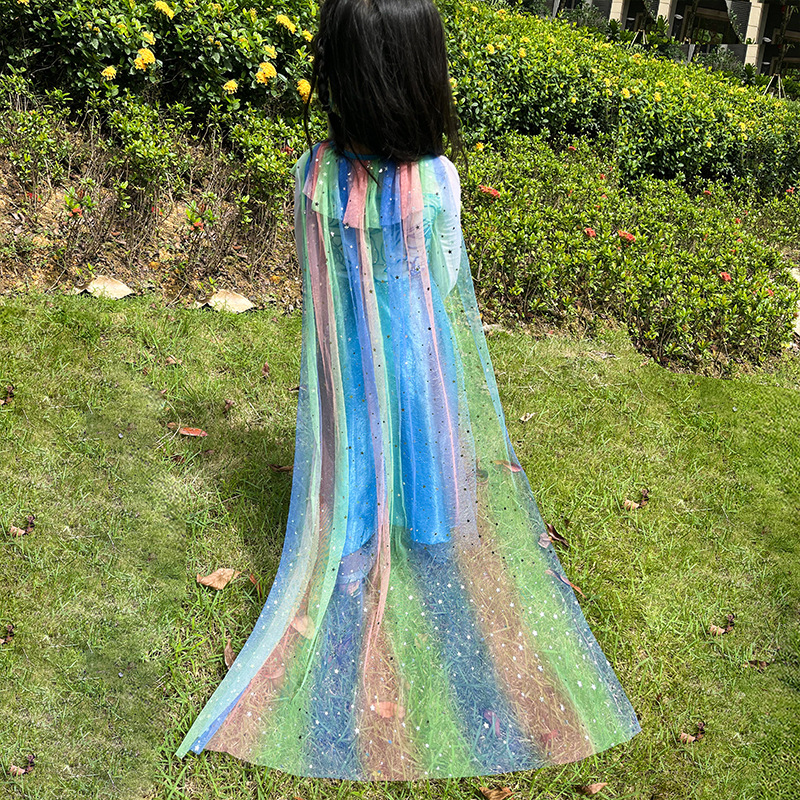 Las niñas de verano delgada protección solar Frozen princesa Elsa capa con capucha nueva salida del bebé de cumpleaños capa