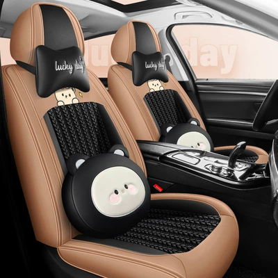Leather Full Surround Seat Cover Car | Four Seasons Pad
