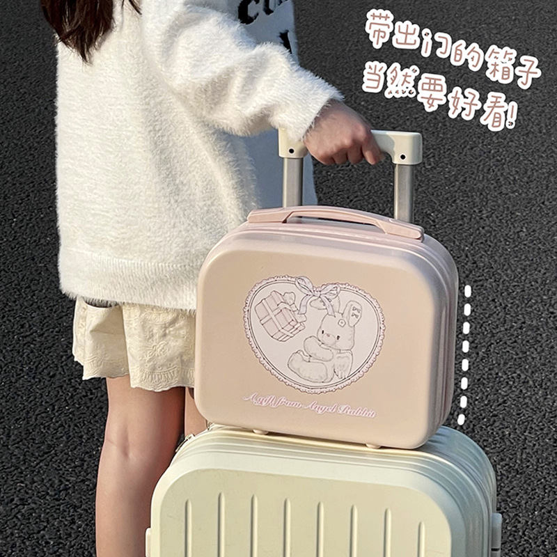 14 pulgadas maleta bolsa de viaje bolsa de gran capacidad estudiante de alto aspecto nuevo lindo maleta portátil ins