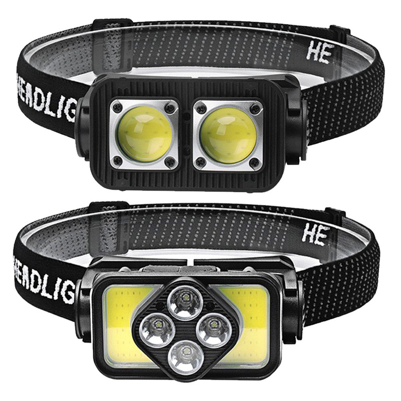 Cross-Border New Built-In Battery Led Sensor Headlight Type-C Rechargeable Outdoor Night Fishing Running Cob Floodlight Headlight Cross-Border New Built-In Battery Led Sensor Headlight Type-C Rechargeable Outdoor Night Fishing Running Cob Floodlight Headlight