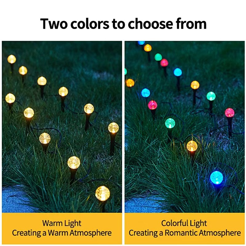 lámpara solar de césped lámpara exterior jardín impermeable lámpara decorativa correa de lámpara doméstica inducida cadena lámpara de suelo