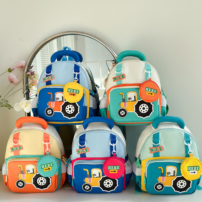Mochila de jardín de infantes de dibujos animados Mochila de niños de clase media y pequeña Mochila de niños de 3 a 5 años Mochila de preescolar