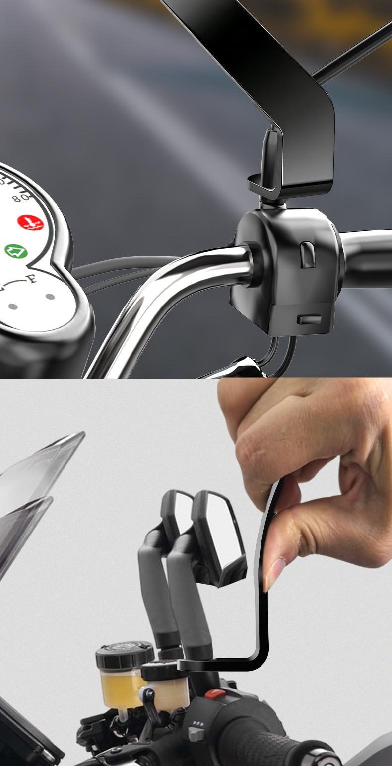 Electric motorcycle rearview mirror phone holder with metal base, 17mm ball head accessory, specifically for delivery riders