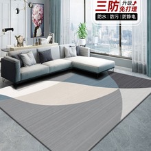 客厅地毯茶几2024新款大面积全铺免洗可擦沙发卧室床边家用