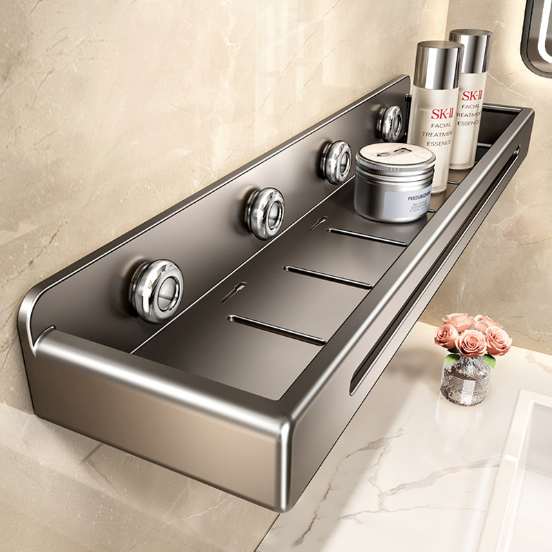 Bathroom Storage Rack Invisible Punch-Free Wall Bathroom Wall Hanging Artifact Washbasin Toiletries Storage Rack