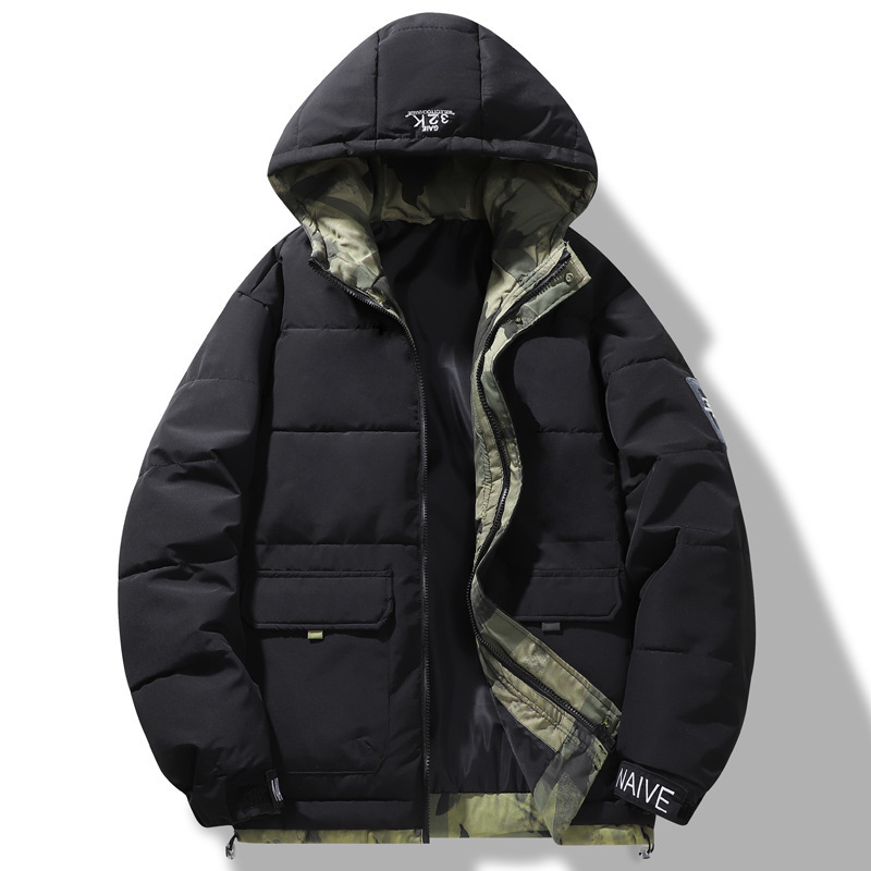 Demi-season winter warm down jacket, plus size