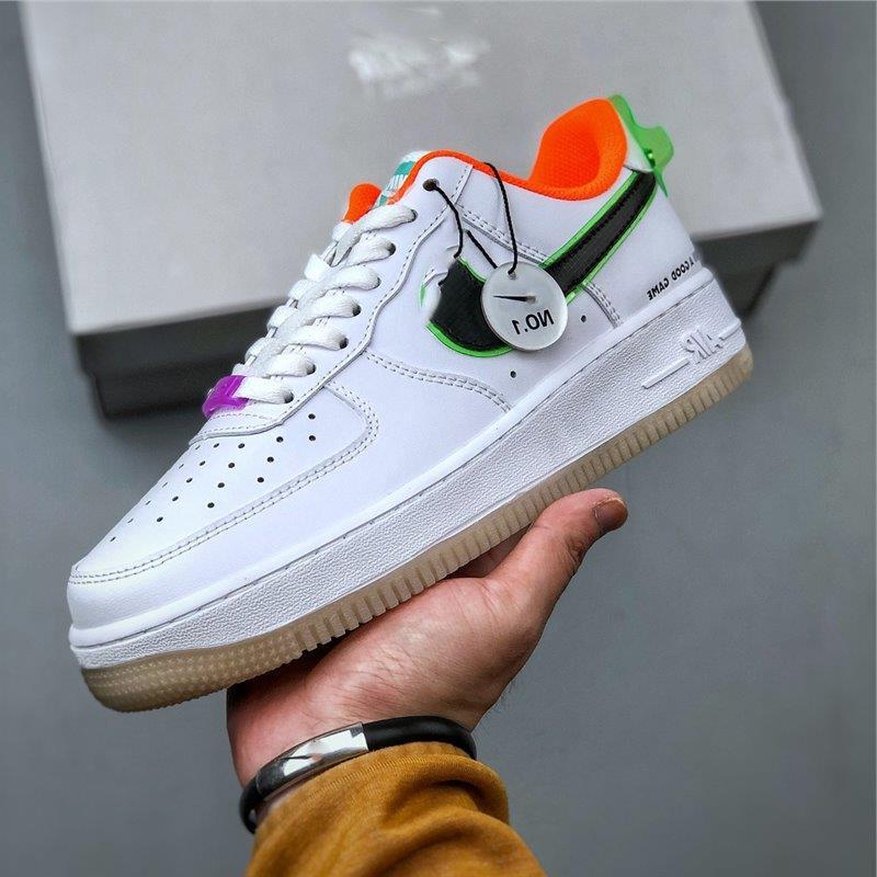 Putian Shoes 2026 New Model Gaming Laser Velcro Multi-Hook Air Force One Casual Versatile Sports White Sneakers