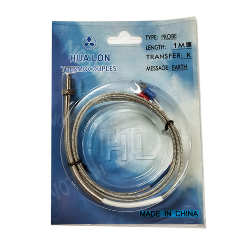 Manufacturer screw type thermocouple 2M acid and alkali resistant high density Teflon K type PT100 type PROBE E type