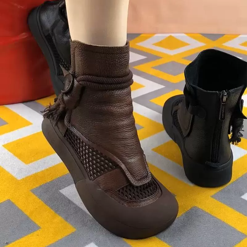 Римские сандалии для женщин, новинка весны-лета 2025, с круглым носком, на плоской подошве, универсальные, нескользящие, дышащие, закрытые сабо.