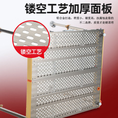 Ultra-light hollow large fishing platform with thick aluminum alloy legs, portable stainless steel fishing chair, fishing box, and platform