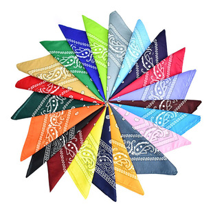 Manufacturer Wholesale Cashew Square Scarf Hiphop Trendy Hip-Hop Scarf Silk Scarf Headband Korean Style Street Sports Available for Men and Women