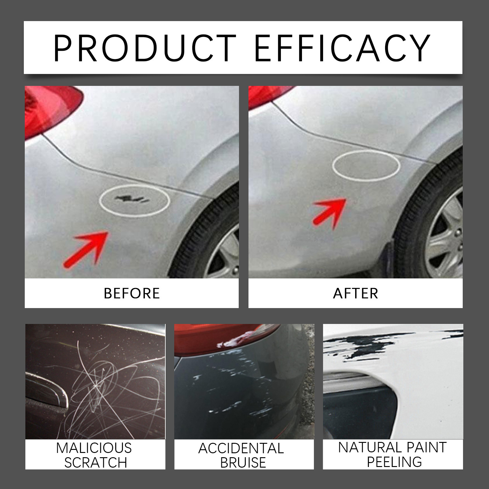 Rayhong Car Scratch Repair Pen Car Scratch Repair Paint Scratch Removal and Repair Touch-Up Pen