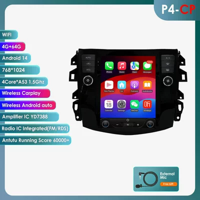 DVD Navigation Nissan Navara Android Vertical - 464g-wifi-version-quad-core-with-carplay-97inch-suitable-for-16-22-nissan-navara