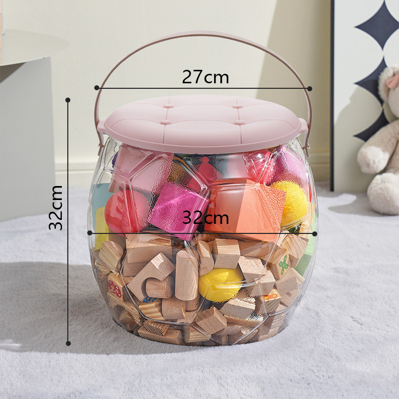 人形創意サッカー透明収納腰掛けぬいぐるみぬいぐるみ収納収納ボックス子供玩具収納神器|undefined