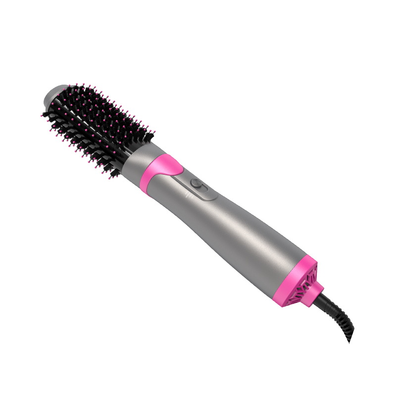 跨境爆品三合一干卷直吹风梳 造型护发卷发棒 懒人负离子热风梳