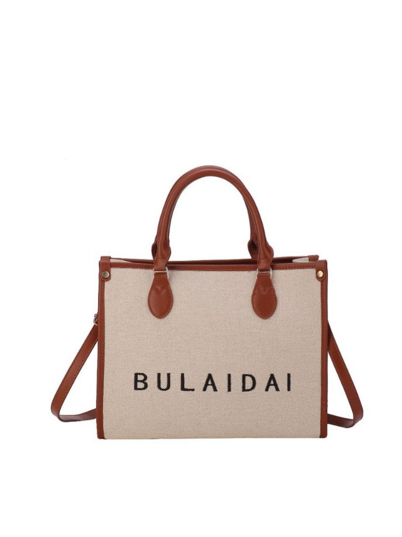 Bolsos para mujer 2026, nuevo estilo de moda, bolso tote de lona con logo bordado, bolso de mano de alta gama, bolso bandolera para el día a día