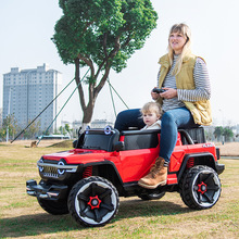 皮卡坦克300儿童电动车宝宝遥控玩具四轮汽车越野车可坐大人童车