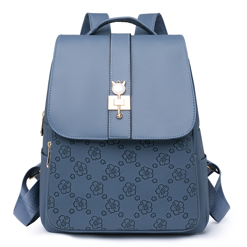 Mochila de cuero suave para mujer 2025 nuevo estilo en relieve todo fósforo de gran capacidad para mujer mochila pequeña bolsa de viaje al aire libre al por mayor