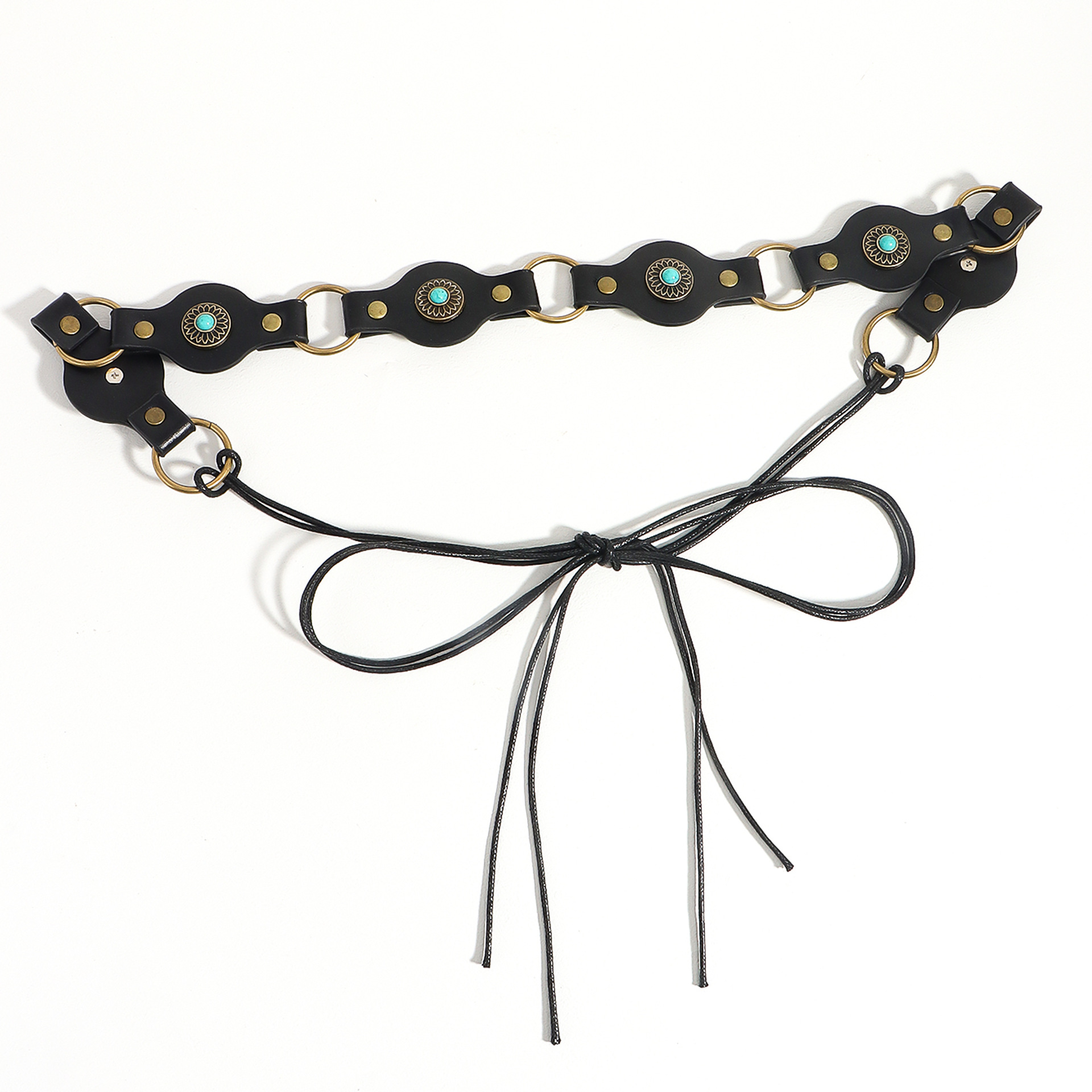 108g Weight Belt Classification 1 Piece Quantity Travel, Daily Occasion Pu Leather, Alloy Material Solid Color Pattern Women's Gender Plating Design Retro, Ethnic Style, Bohemian Style Retro Ethnic Style Bohemian Solid Color Pu Leather Alloy Plating Women's Leather Belts 4
