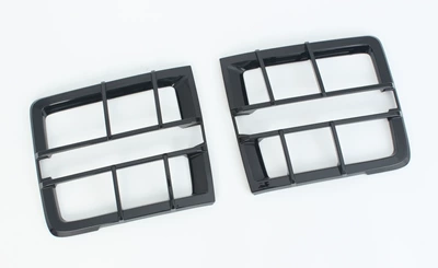 lower front grille trim, headlight – Lamp eyebrow - headlight-cover-baked-black-finish