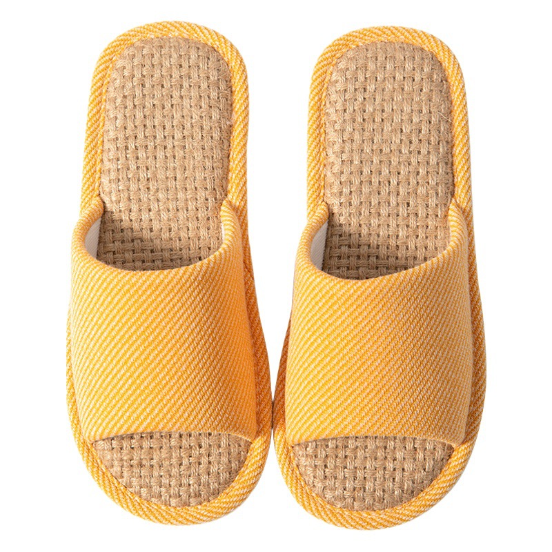 Xinwang Autumn Japanese-Style Solid Color Linen Slippers for Women Summer Home Indoor Non-Slip Cotton and Linen Slippers Wholesale