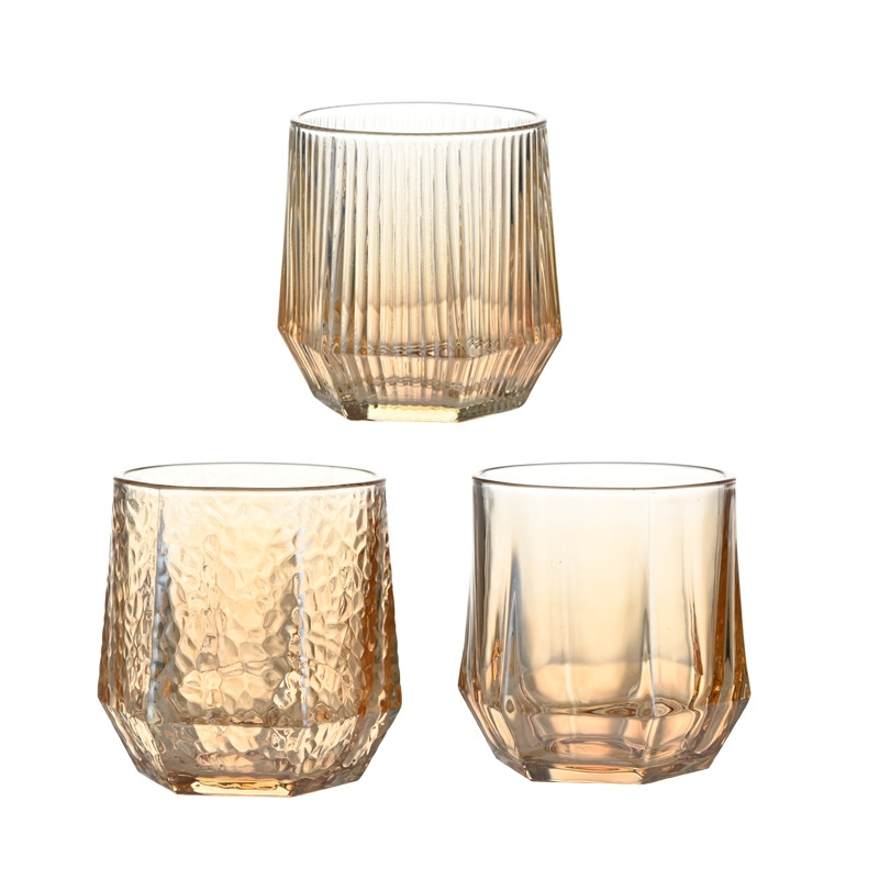 Vidrio de diamante creativo taza hexagonal resistente a altas temperaturas Barra del hogar taza de jugo personalizado vidrio de vino extranjero logotipo impreso pequeño regalo