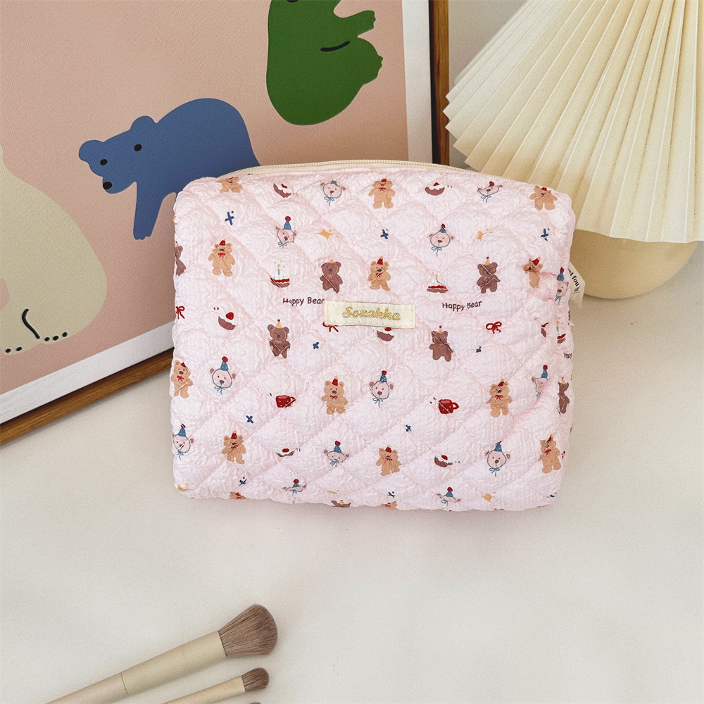 4681 embossed hand-held makeup bag, large-capacity portable storage bag, cute toiletry bag, travel storage bag undefined