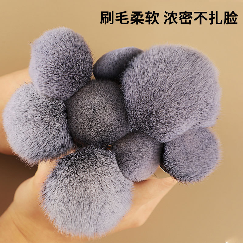 40 sets de cepillo de maquillaje negro y plateado cepillo de sombra de ojos de alta calidad cepillo de concelador cepillo de base cepillo de herramientas de maquillaje conjunto completo