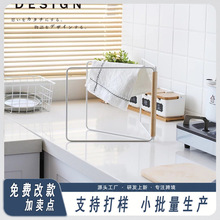 厨房台面抹布架折叠毛巾沥水架懒人晾抹布洗碗布收纳置物架落地式