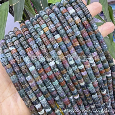 Zərgərlik ara hissələri – Right Angle Spacer Tiger Eye - natural-indian-agate-36mm