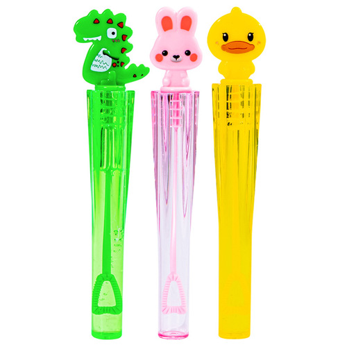 New 24-pack children's handheld cartoon mini bubble wand park toy stall wholesale bubble blowing wand
