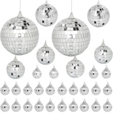 跨境新款圣诞球镜面球派对晚会KTV酒吧迪斯科球 摄影道具烘焙装饰