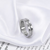 Fashionable ring stainless steel, zirconium, European style, wholesale