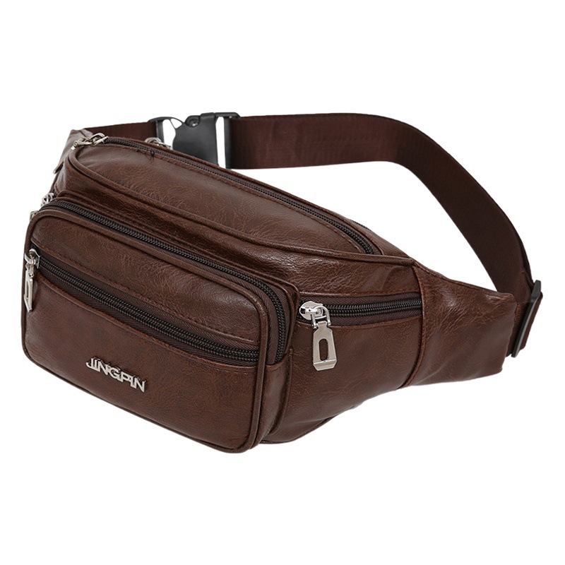 Cross-border Hot Selling Men's New Puleather Women's Fashion Casual Crossbody Chest Bag Large Capacity Outdoor Travel Mobile Waist