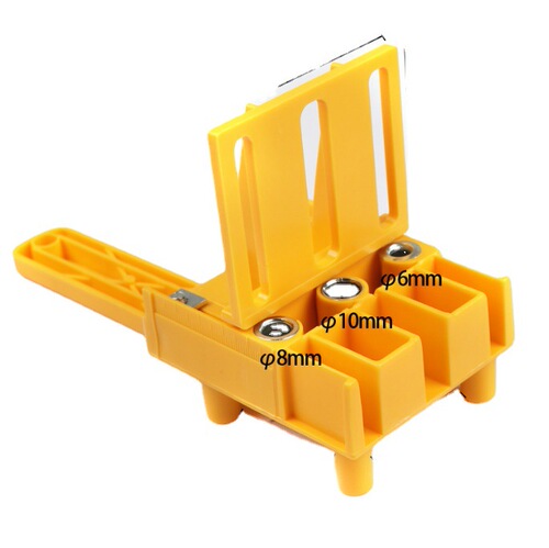 Woodworking straight hole locator Wooden board connection drilling locator ABS plastic handheld woodworking tools