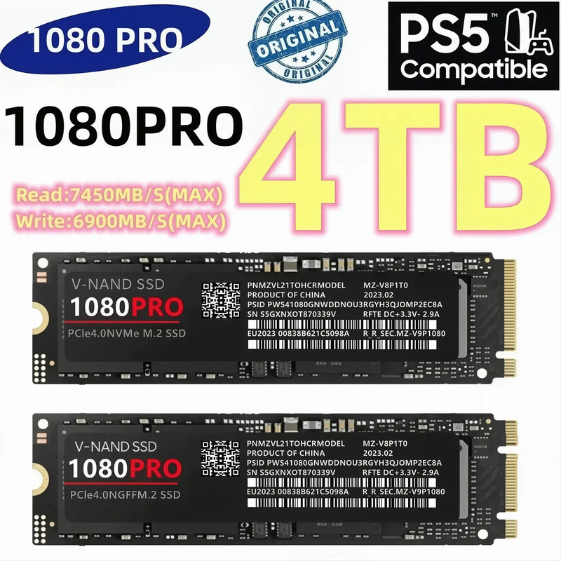 Cross-Border Nvme High-Speed M2 Solid State Drive 1080Prongff with Full English Packaging Supports Overseas Warehouse Shipping