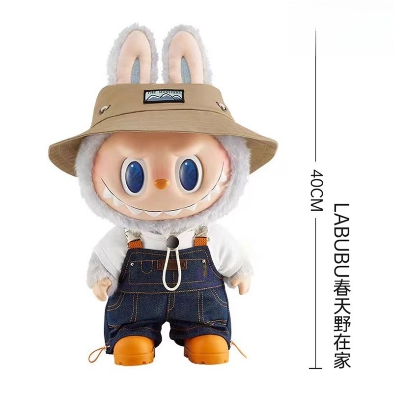 popmart泡泡玛特labubu拉布布春天野在家搪胶毛绒公仔小春野挂件|undefined