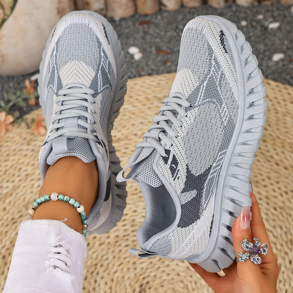 Wholesale Cross-border Women's Shoes, New Spring And Autumn Versatile Thick-soled Sneakers, Fashionable Non-slip_vogvips.com