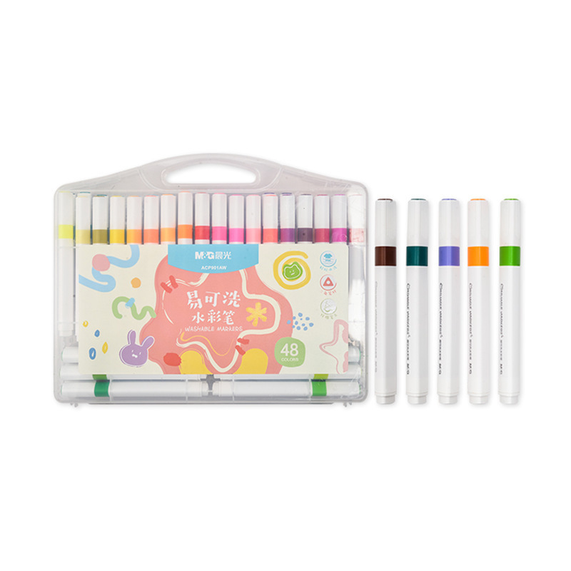 朝の光水彩ペン ACP901AT 簡単に洗える三角棒学生絵画カラーペン卸売|undefined