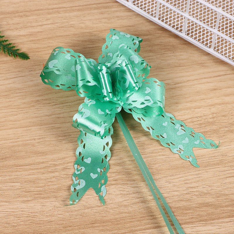 Comercio exterior Venta caliente 30 hueco impreso encaje dibujado a mano flor Navidad cumpleaños regalo embalaje arco dibujado flor cinta