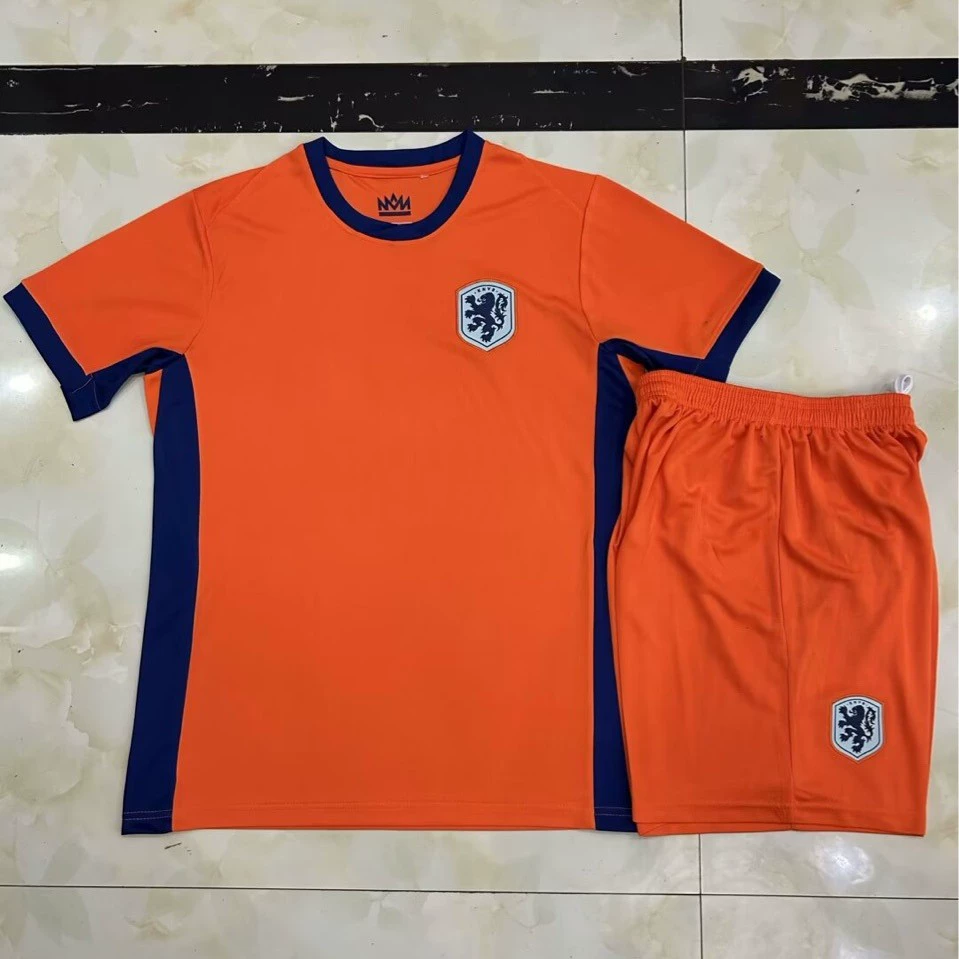 Футбольная форма сборной Нидерландов 2425, размеры 16-30, большие размеры xS-3XL, больше стилей, свяжитесь с службой поддержки, быстросохнущая.