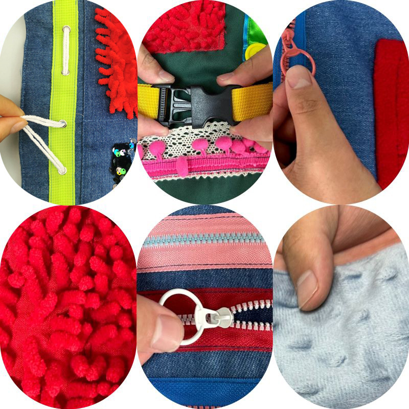 Delantal de entrenamiento sensorial transfronterizo demencia senil manta juguetes sensoriales suministros para ancianos delantal de percepción del hogar