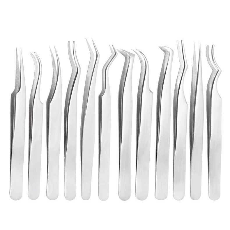 False eyelashes for extension, highly precise tweezers for eyelashes