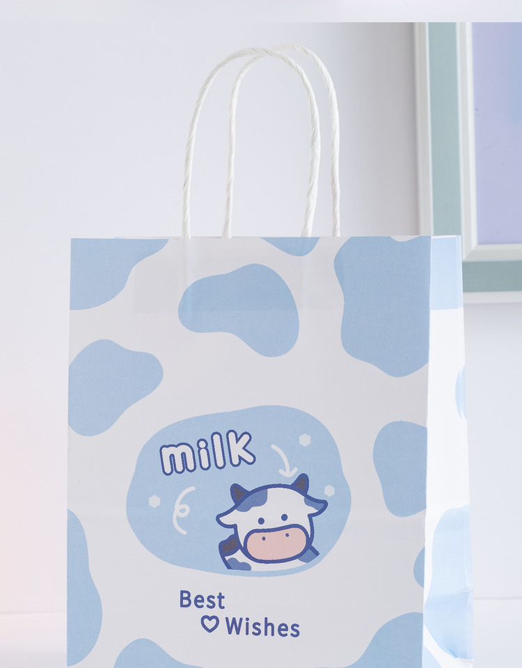 Cartoon Style Cute Animal Cow Pattern Kraft Paper Party Gift Bags display picture 5