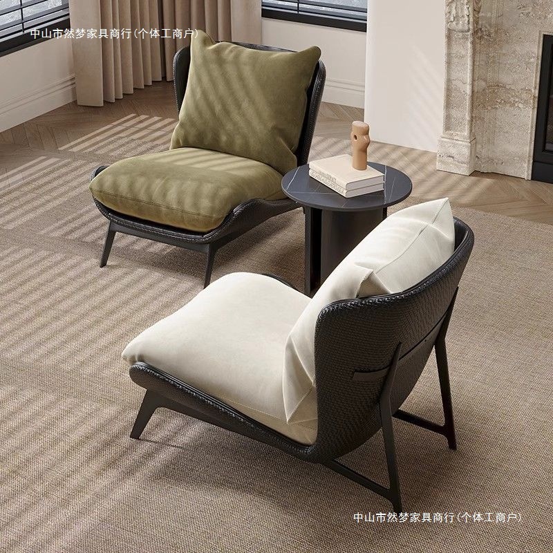 中世スタイルのソファ、レトロなシングルソファチェア、B&Bレセプションレジャーチェア、ホテルデザイナーレイジーソファチェックイン|undefined