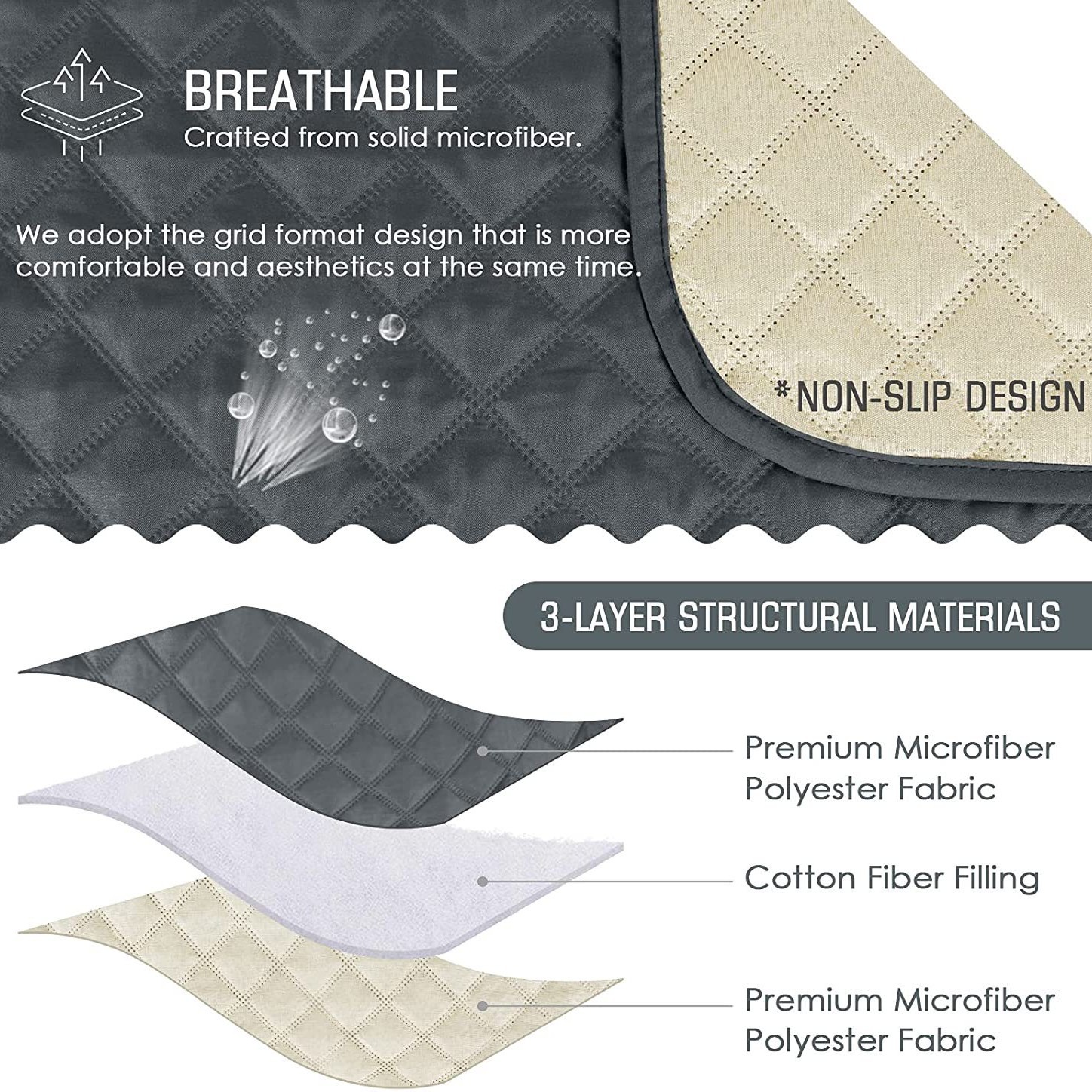 Universal Recliner Integrated Cover Anti-Stain Pet Cushion Waterproof Sofa Protector_voghion.com