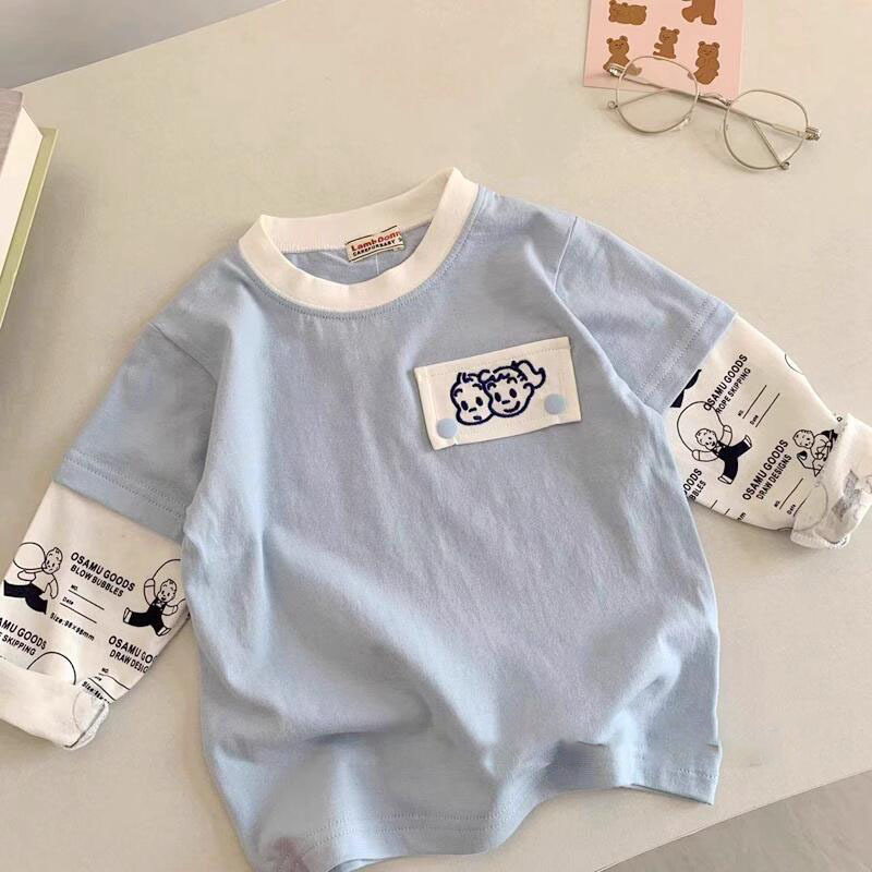 Xianning Seven Ropa para niños Tops falsos de dos piezas Chaqueta acolchada de plumón para niños Chaqueta acolchada de algodón para niños Chaqueta acolchada de invierno para niños