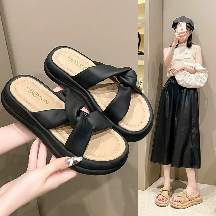 Spring summer elastic set, mesh slippers, 2024 years, internet celebrity